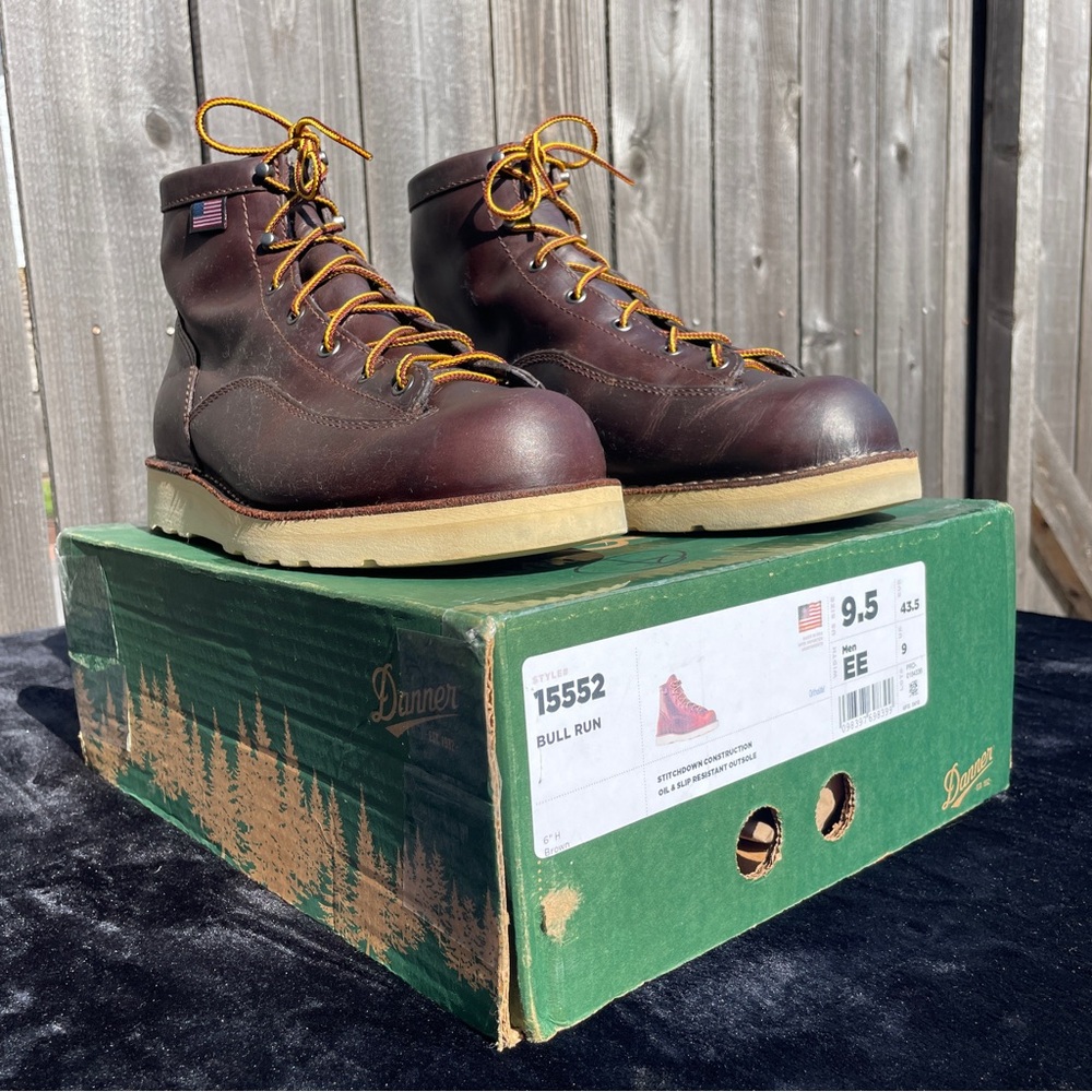 Danner 9.5 EE Wide Bull Run Vibram Christy 6" USA Made